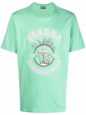 Diesel t-shirt à imprimé graphique - Vert