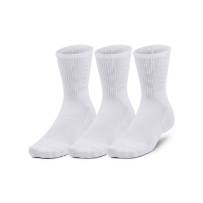 Under Armour Crew Sportsokken 3-Pack Wit Grijs