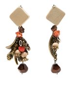 Amir Slama boucles d'oreilles pendantes à breloques - Marron - thumbnail