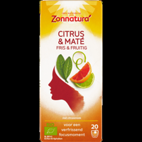 Zonnatura Biologische Citrus & Mate Infusie Fris & Fruitig 20 Zakjes 34 g bij Jumbo