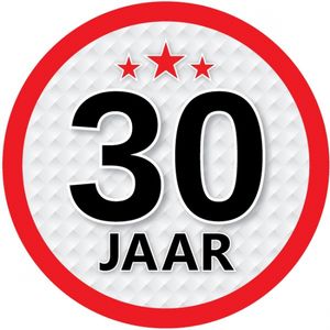 30 jaar luxe versiering sticker rond