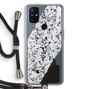 Gespikkelde marmer: OnePlus Nord N10 5G Transparant Hoesje met koord