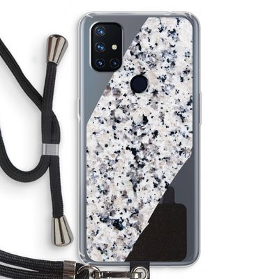 Gespikkelde marmer: OnePlus Nord N10 5G Transparant Hoesje met koord