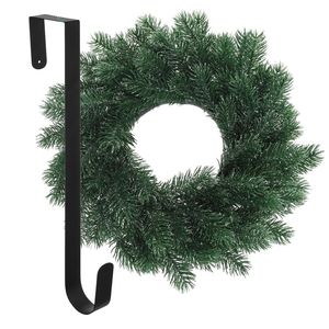 Kerstkrans 35 cm - blauwgroen - met hanger/ophanghaak - kerstversiering