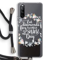 Diamonds: Sony Sony Xperia 10 III Transparant Hoesje met koord