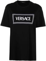 Versace t-shirt 90s Vintage à logo brodé - Noir