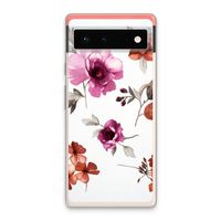 Geschilderde bloemen: Google Pixel 6 Transparant Hoesje