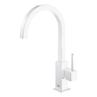 Keukenkraan Tres Top | Opbouw | 360° Draaibaar | Mengkraan | 1-hendel | Vierkant | Wit mat