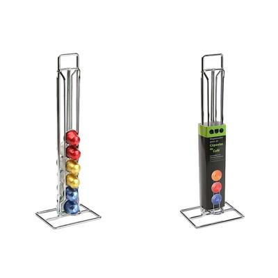 Houder voor 20 koffiecapsules Versa Metaal Staal 10 x 39 x 12,3 cm