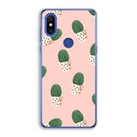 Cactusprint roze: Xiaomi Mi Mix 3 Transparant Hoesje Cactusprint roze: Xiaomi Mi Mix 3 Transparant Hoesje