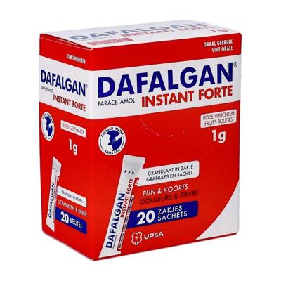 Dafalgan Instant Forte Rode Vr. 1g Gran Zakje 20