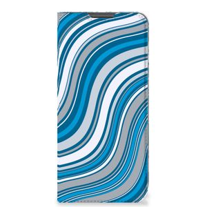 Motorola Moto G22 Hoesje met Magneet Waves Blue