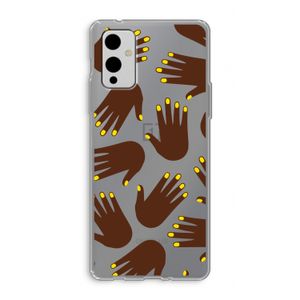 Hands dark: OnePlus 9 Transparant Hoesje