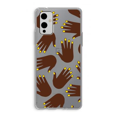 Hands dark: OnePlus 9 Transparant Hoesje