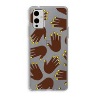 Hands dark: OnePlus 9 Transparant Hoesje