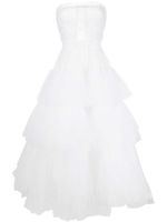 Ana Radu robe-bustier longue en tulle - Blanc - thumbnail