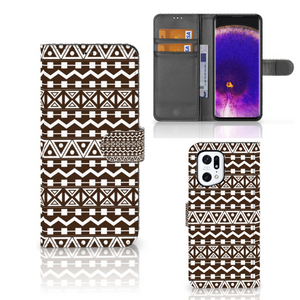 OPPO Find X5 Pro Telefoon Hoesje Aztec Brown