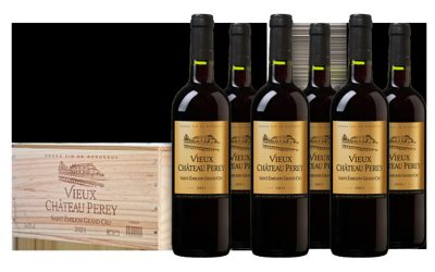 Vieux Chateau Perey Saint-Émilion Grand Cru in wijnkist