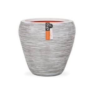 Capi bloempot nature rib taps 42x38 cm ivoorkleurig kofi362