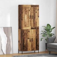 Hoge kast 2 pcs Oud Hout Bewerkt hout
