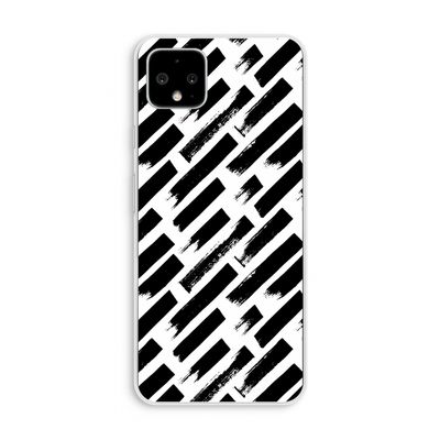 Zwarte vegen: Pixel 4 XL Transparant Hoesje