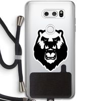 Angry Bear (white): LG V30 Transparant Hoesje met koord