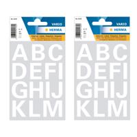 Herma Stickervel alfabet - 56x stuks - plak letters - A tm Z - wit - 20x20 mm Herma Stickervel alfabet - 56x stuks - plak letters - A tm Z - wit - 20x20 mm