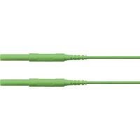 Schützinger Veiligheidsmeetsnoer Stekker 4 mm Stekker 4 mm 100.00 cm Groen 1 stuk(s)