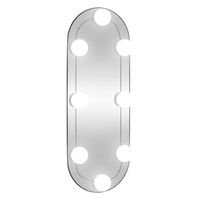vidaXL Wandspiegel met LED's ovaal 15x40 cm glas - thumbnail