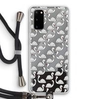 Zwanen: Samsung Galaxy S20 Transparant Hoesje met koord