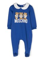 Moschino Kids pyjama en coton à motif teddy bear - Bleu