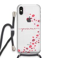 Kusjes: iPhone XS Transparant Hoesje met koord