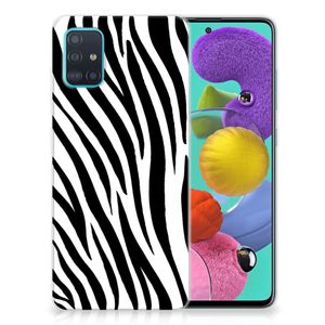 Samsung Galaxy A51 TPU Hoesje Zebra