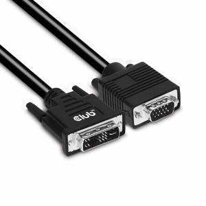 CLUB3D DVI-A TO VGA CABLE M/M 3m/ 9.8ft 28 AWG DVI-D Zwart