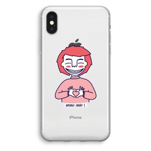 Hartje: iPhone XS Transparant Hoesje