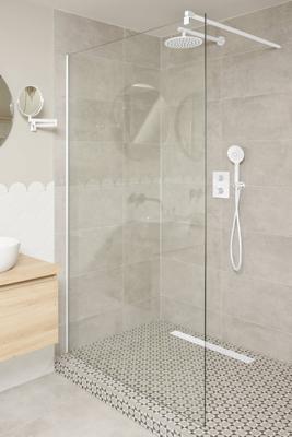 Ben Vivid inloopdouche incl. antikalk 100x200cm mat wit
