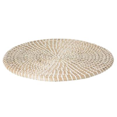Secret de Gourmet Tafel Placemat - zeegras - wit - D35 cm - extra dik