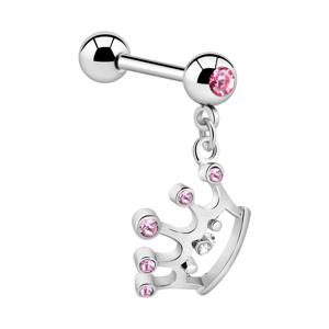 Jeweled Barbell with Charm Chirurgisch staal 316L / Belegde messing Barbells