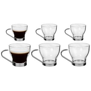 Alessandro Koffieglazen ParaCafe - 12 stuks - 100 ml en 220 ml - met RVS oor