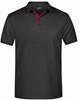 James & Nicholson JN726 Men´s Polo Single Stripe - Black/Red - S