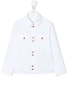 Balmain Kids chemise à boutons embossés - Blanc