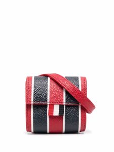 Thom Browne mini pochette à rayures verticales - Rouge