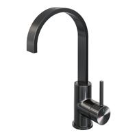 BRAUER Stripe Hoge Opbouw Wastafelmengkraan - draaibare platte uitloop - model A - gunmetal geborsteld PVD 5-GM-003-S5
