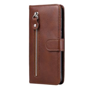 OPPO A94 Book Case Hoesje met Rits - Kunstleer - Pasjeshouder - Portemonnee - OPPO A94 - Bruin
