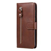 OPPO A94 hoesje - Bookcase - Pasjeshouder - Portemonnee - Rits - Kunstleer - Bruin - thumbnail