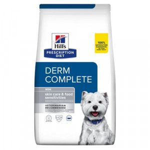 Hill&apos;s Prescription Diet Derm Complete Mini Skin Care & Food Sensitivities hondenvoer 2 x 6 kg + gratis (6 x 370g) Derm Complete