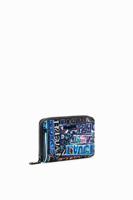 Kleine portemonnee met illustraties - BLACK - U