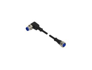 TE Connectivity 2273120-4 Sensor/actuator connector, geassembleerd M12 Aantal polen: 3 Stekker, haaks, Bus, recht 1.50 m 1 stuk(s)