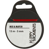 Creativ Company Satijnlint, b: 3 mm, rood, 15 m/ 1 rol