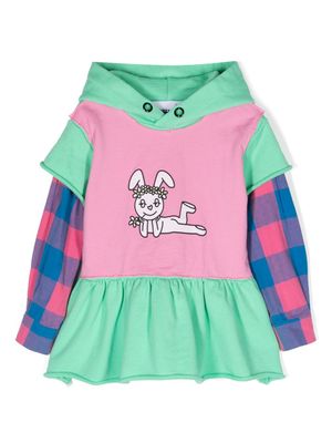 Natasha Zinko Kids robe évasée à imprimé graphique - Rose